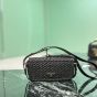 Prada Crochet and leather shoulder bag