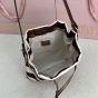 MIU MIU Striped fabric drawstring pouch