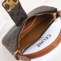 Celine MEDIUM AVA TRIOMPHE BAG IN TRIOMPHE CANVAS AND CALFSKIN