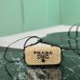 Prada Crochet and leather shoulder bag
