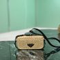 Prada Crochet and leather shoulder bag