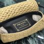 Prada Crochet and leather shoulder bag