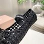 MIU MIU Woven nappa leather ballerinas