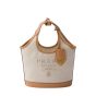Prada Linen blend and leather mini-buckle bag