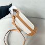 Prada Linen blend and leather mini-buckle bag