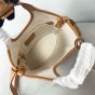 Prada Linen blend and leather mini-buckle bag