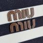 MIU MIU IVY canvas and leather tote bag