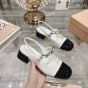 MIU MIU Two-tone patent leather slingback pumps