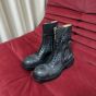 MIU MIU Leather laced booties