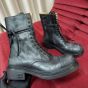 MIU MIU Leather laced booties