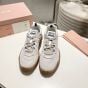 MIU MIU Tyre technical fabric and suede sneakers