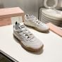 MIU MIU Tyre technical fabric and suede sneakers