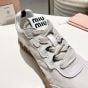 MIU MIU Tyre technical fabric and suede sneakers