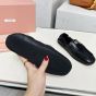 MIU MIU Ruches nappa leather loafers