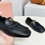 MIU MIU Ruches nappa leather loafers