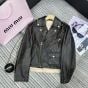 MIU MIU Nappa leather biker jacket