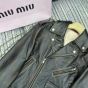 MIU MIU Nappa leather biker jacket