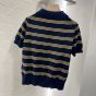 MIU MIU Striped cashmere and silk polo sweater