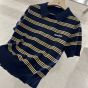 MIU MIU Striped cashmere and silk polo sweater