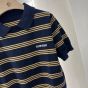 MIU MIU Striped cashmere and silk polo sweater