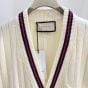 Gucci Knit cotton V-neck cardigan with Web