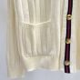 Gucci Knit cotton V-neck cardigan with Web