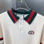 Gucci Knit cotton polo T-shirt with Web