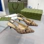 Gucci Women's GG canvas slingback pump