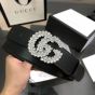 Gucci GG Marmont wide belt with crystals
