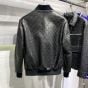 Gucci GG leather bomber jacket