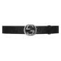 Wide belt with Interlocking G buckle
