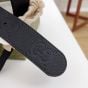 Wide belt with Interlocking G buckle