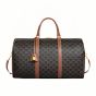 Celine LARGE TRAVEL BAG IN TRIOMPHE CANVAS AND CALFSKIN