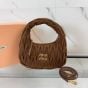 MIU MIU Wander matelassé suede bag