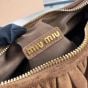 MIU MIU Wander matelassé suede bag