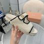 MIU MIU Crochet knit slides