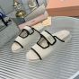 MIU MIU Crochet knit slides