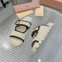 MIU MIU Crochet knit slides