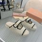 MIU MIU Crochet knit slides