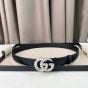 Gucci GG Marmont thin belt with crystals