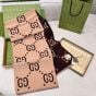 Gucci GG jacquard wool silk scarf