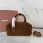 MIU MIU Arcadie padded suede top-handle bag