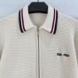 MIU MIU Cotton knit zipper cardigan