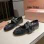 MIU MIU Nappa and calf leather ballerinas