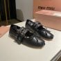 MIU MIU Nappa and calf leather ballerinas