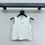 Celine triomphe tank top in ribbed silk jersey