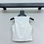 Celine triomphe tank top in ribbed silk jersey