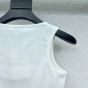 Celine triomphe tank top in ribbed silk jersey