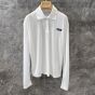 MIU MIU Ribbed jersey polo shirt