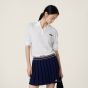 MIU MIU Ribbed jersey polo shirt